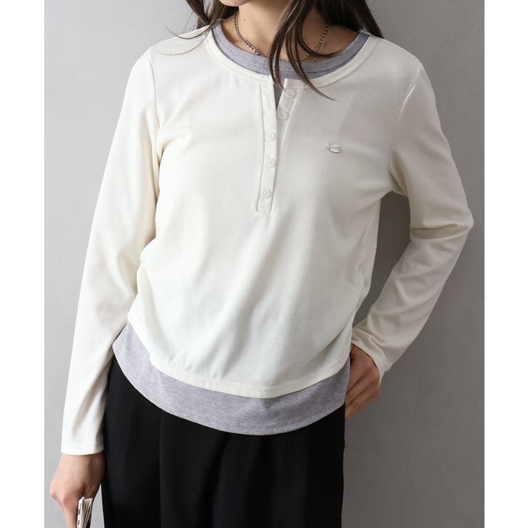 配色ヘンリーフェイクレイヤード | SpRay | 詳細画像12 