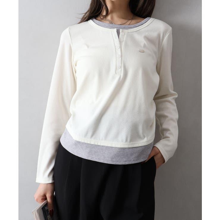 配色ヘンリーフェイクレイヤード | SpRay | 詳細画像15 