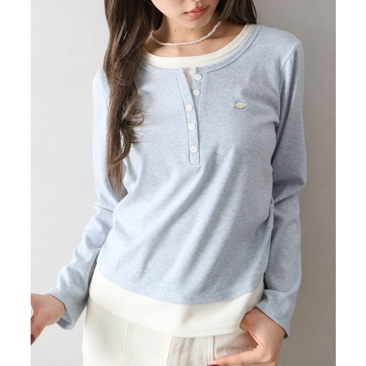 配色ヘンリーフェイクレイヤード | SpRay | 詳細画像22 