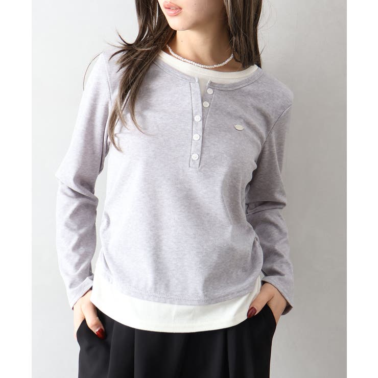 配色ヘンリーフェイクレイヤード | SpRay | 詳細画像23 