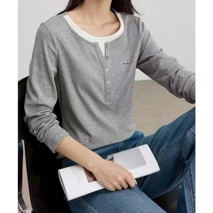 配色ヘンリーフェイクレイヤード | SpRay | 詳細画像5 