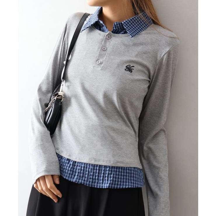 テレコｘチェックレイヤードスキッパー | SpRay | 詳細画像12 