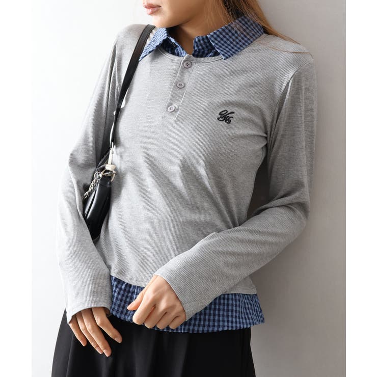 テレコｘチェックレイヤードスキッパー | SpRay | 詳細画像13 