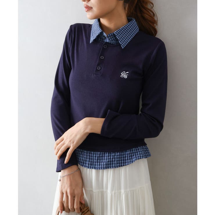 テレコｘチェックレイヤードスキッパー | SpRay | 詳細画像21 