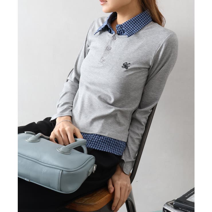 テレコｘチェックレイヤードスキッパー | SpRay | 詳細画像5 