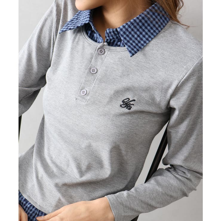 テレコｘチェックレイヤードスキッパー | SpRay | 詳細画像7 