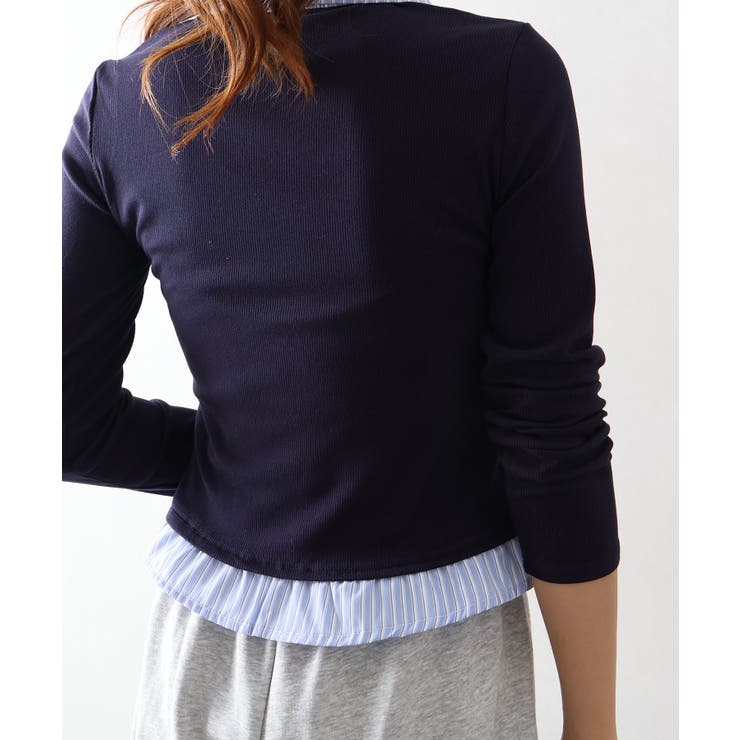 テレコｘストライプレイヤードプルオーバー | SpRay | 詳細画像18 