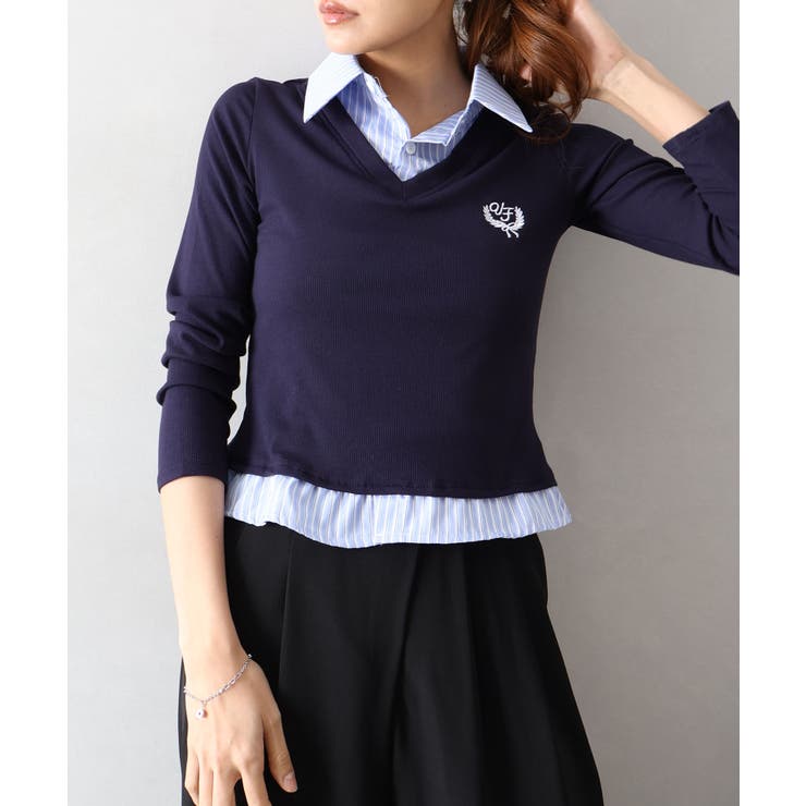 テレコｘストライプレイヤードプルオーバー | SpRay | 詳細画像23 