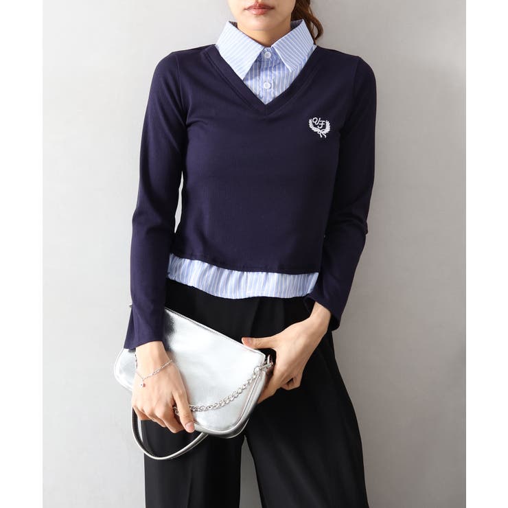 テレコｘストライプレイヤードプルオーバー | SpRay | 詳細画像25 