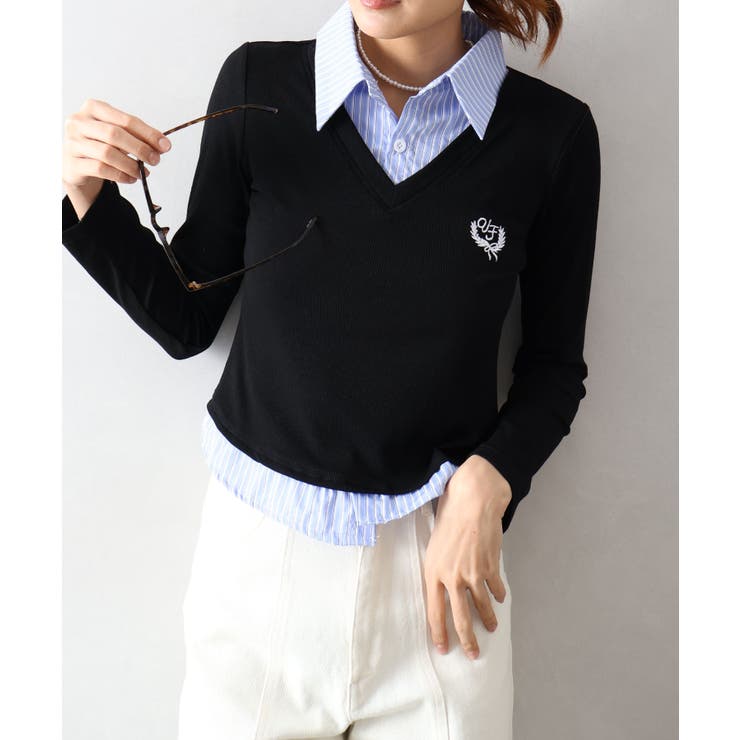 テレコｘストライプレイヤードプルオーバー | SpRay | 詳細画像2 