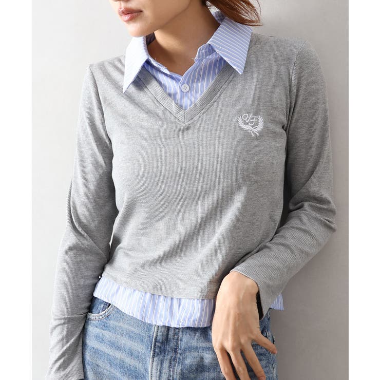 テレコｘストライプレイヤードプルオーバー | SpRay | 詳細画像28 