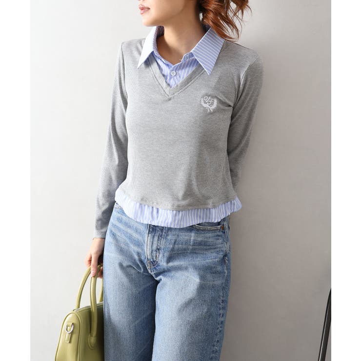 テレコｘストライプレイヤードプルオーバー | SpRay | 詳細画像29 