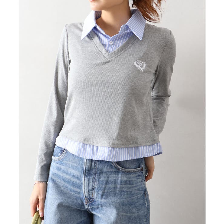 テレコｘストライプレイヤードプルオーバー | SpRay | 詳細画像30 