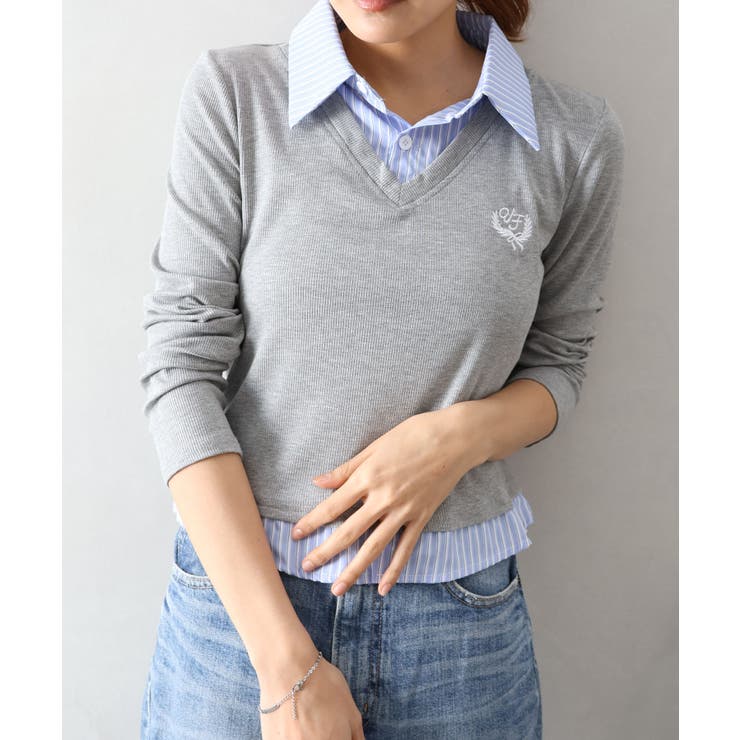 テレコｘストライプレイヤードプルオーバー | SpRay | 詳細画像31 