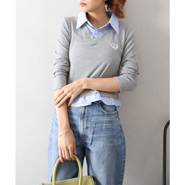 テレコｘストライプレイヤードプルオーバー | SpRay | 詳細画像32 