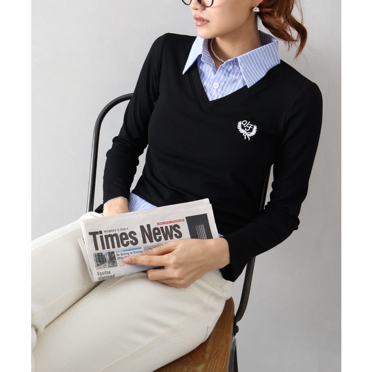 テレコｘストライプレイヤードプルオーバー | SpRay | 詳細画像4 