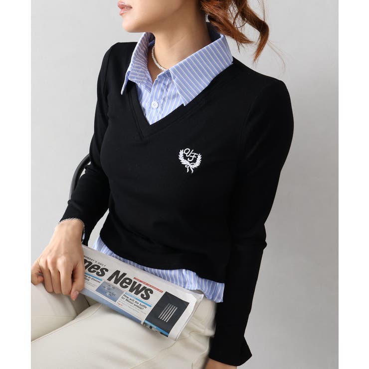 テレコｘストライプレイヤードプルオーバー | SpRay | 詳細画像6 