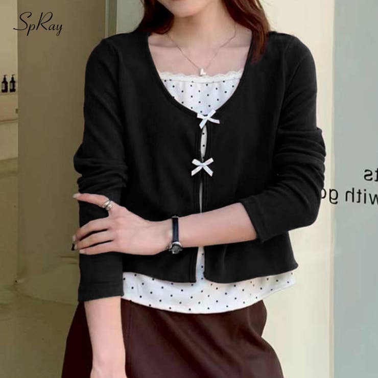 ドットインナーリボンフェイクレイヤード | SpRay | 詳細画像1 