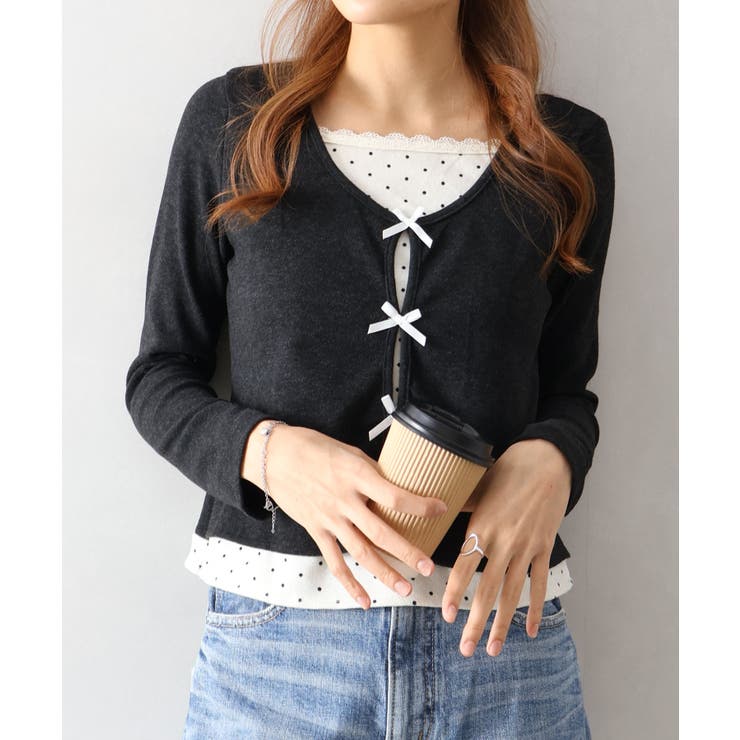 ドットインナーリボンフェイクレイヤード | SpRay | 詳細画像19 