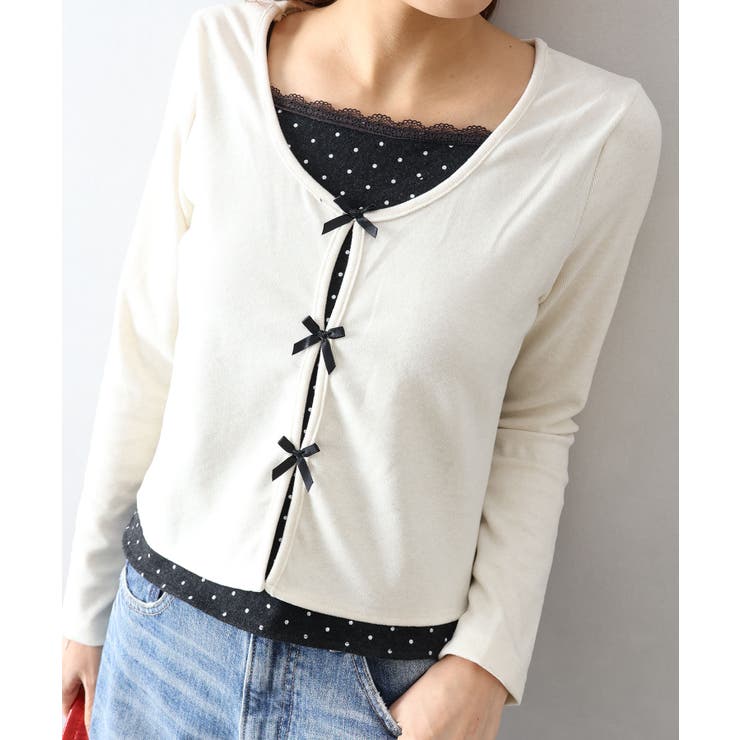 ドットインナーリボンフェイクレイヤード | SpRay | 詳細画像4 