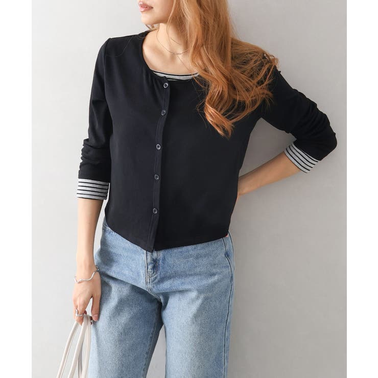 ボーダーレイヤードカーディガン | SpRay | 詳細画像13 