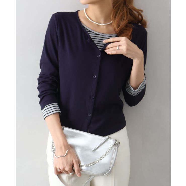 ボーダーレイヤードカーディガン | SpRay | 詳細画像17 