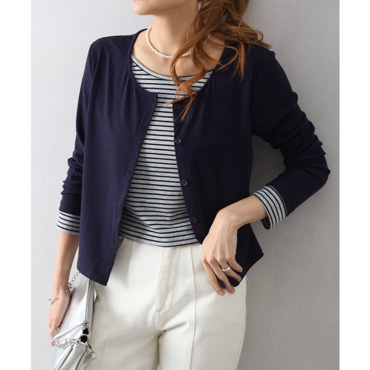 ボーダーレイヤードカーディガン | SpRay | 詳細画像18 