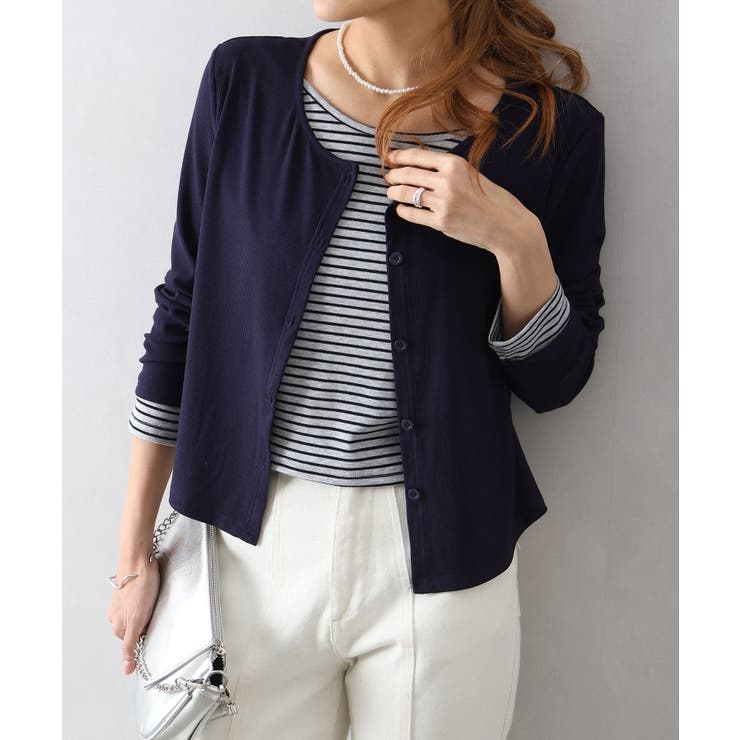 ボーダーレイヤードカーディガン | SpRay | 詳細画像19 