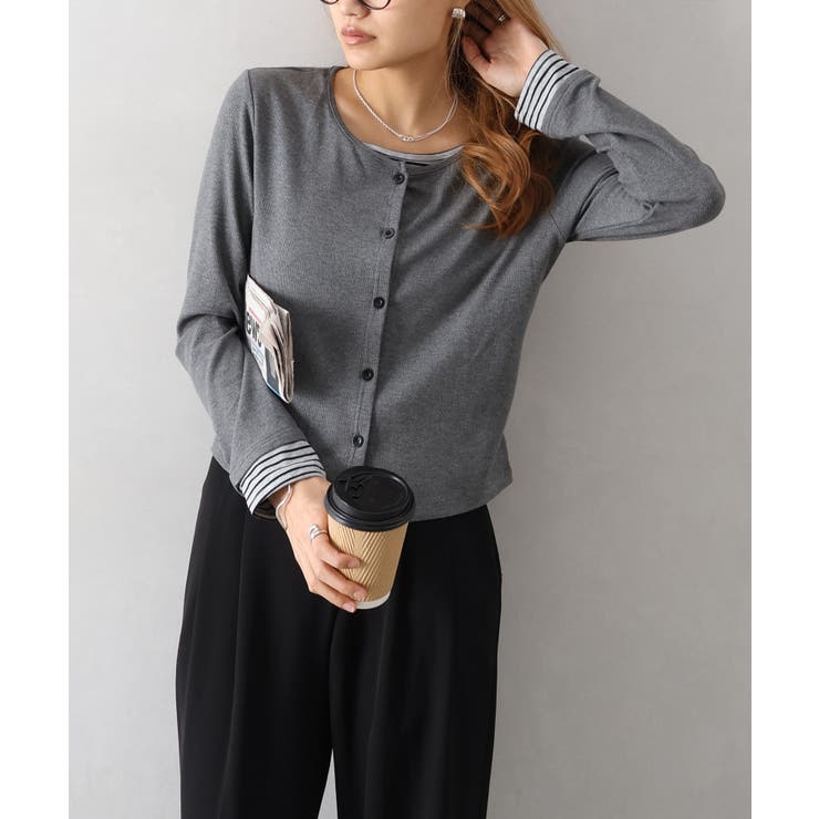 ボーダーレイヤードカーディガン | SpRay | 詳細画像23 