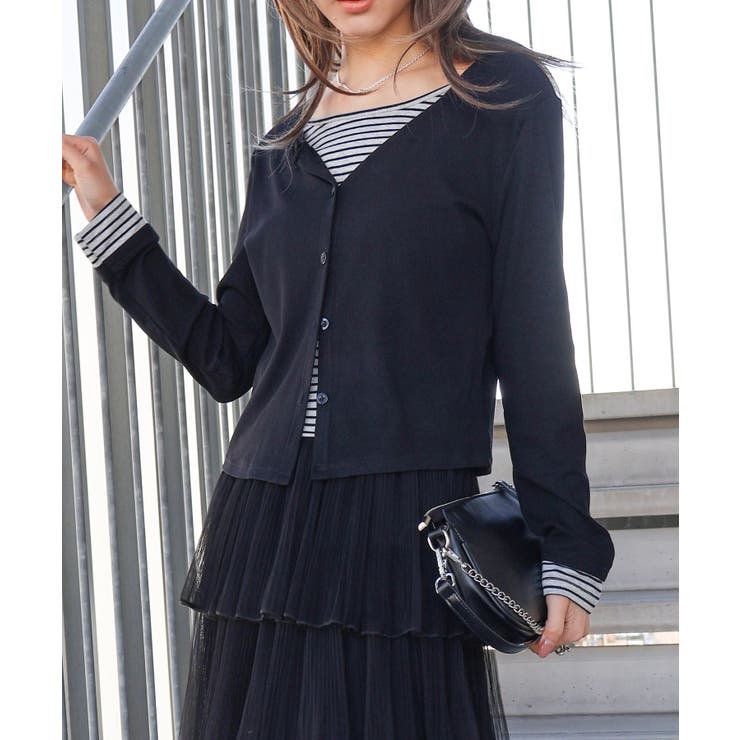 ボーダーレイヤードカーディガン | SpRay | 詳細画像34 