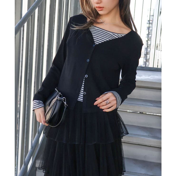 ボーダーレイヤードカーディガン | SpRay | 詳細画像35 