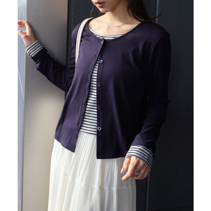 ボーダーレイヤードカーディガン | SpRay | 詳細画像37 