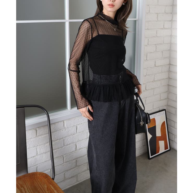 ドットチュールペプラムロングスリーブ | SpRay | 詳細画像9 