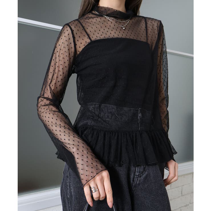 ドットチュールペプラムロングスリーブ | SpRay | 詳細画像12 