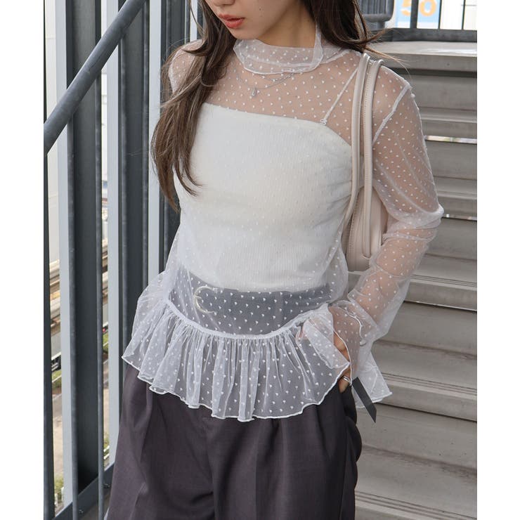 ドットチュールペプラムロングスリーブ | SpRay | 詳細画像18 