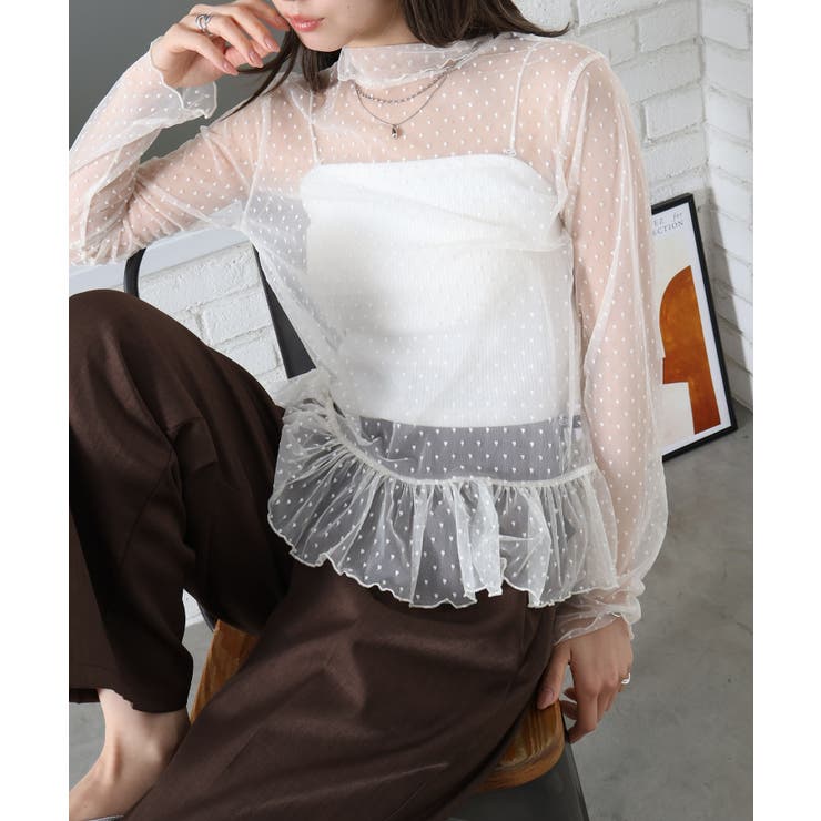 ドットチュールペプラムロングスリーブ | SpRay | 詳細画像22 