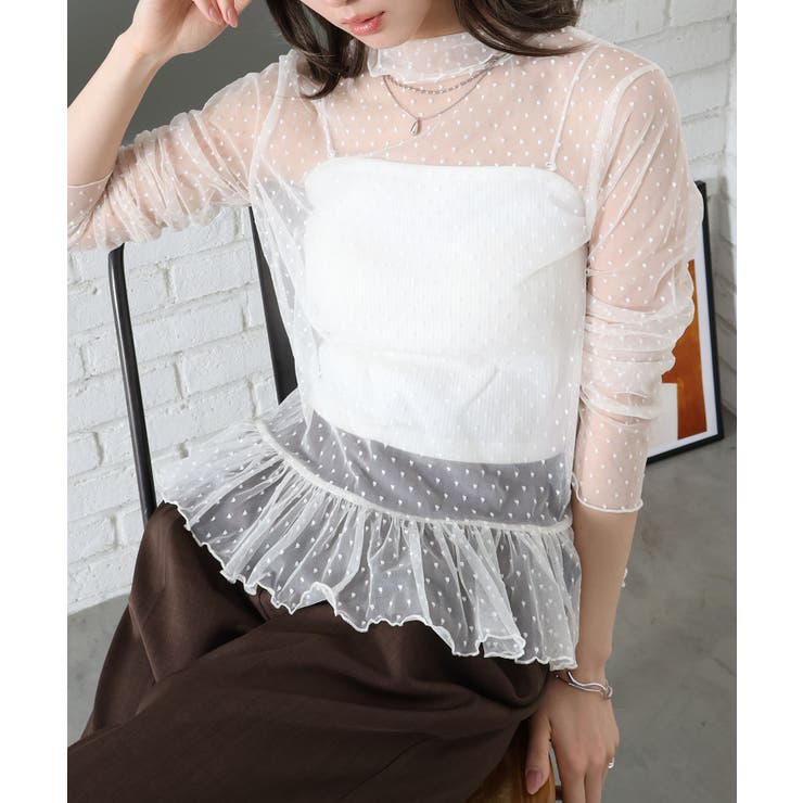 ドットチュールペプラムロングスリーブ | SpRay | 詳細画像24 