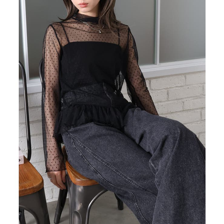 ドットチュールペプラムロングスリーブ | SpRay | 詳細画像5 