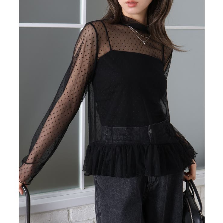 ドットチュールペプラムロングスリーブ | SpRay | 詳細画像6 