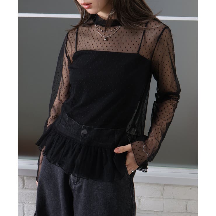 ドットチュールペプラムロングスリーブ | SpRay | 詳細画像8 