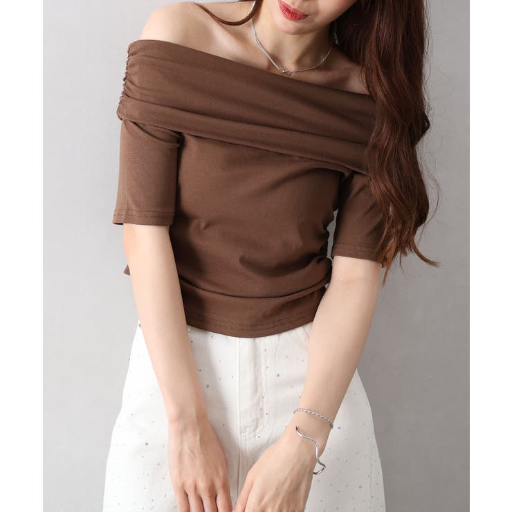 オフショル5分袖トップス | SpRay | 詳細画像21 