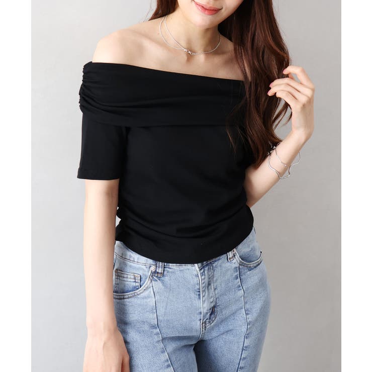 オフショル5分袖トップス | SpRay | 詳細画像2 