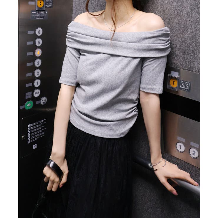 オフショル5分袖トップス | SpRay | 詳細画像34 