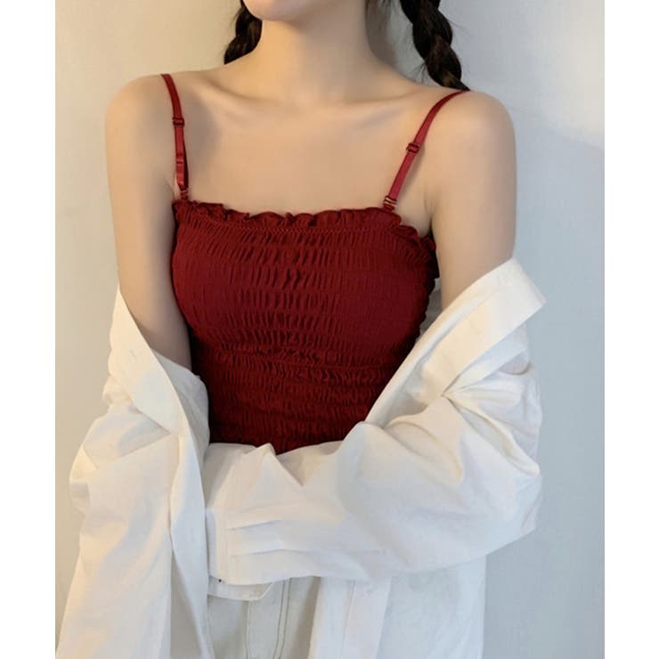 シャーリングカップ付ベアトップ | SpRay | 詳細画像14 