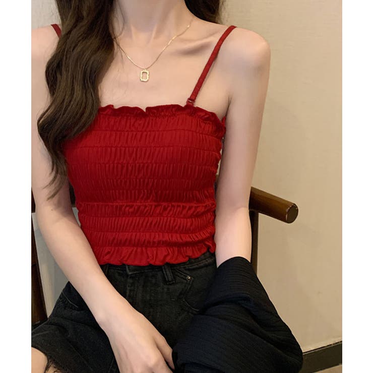 シャーリングカップ付ベアトップ | SpRay | 詳細画像16 