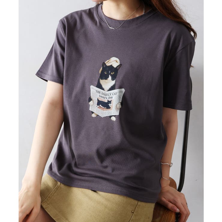 チャコールグレー | CAT転写Tシャツ | SpRay