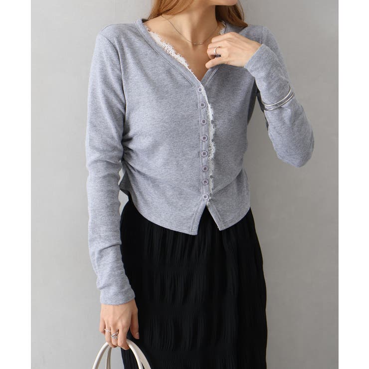 レース付フェイクカーディガン | SpRay | 詳細画像14 