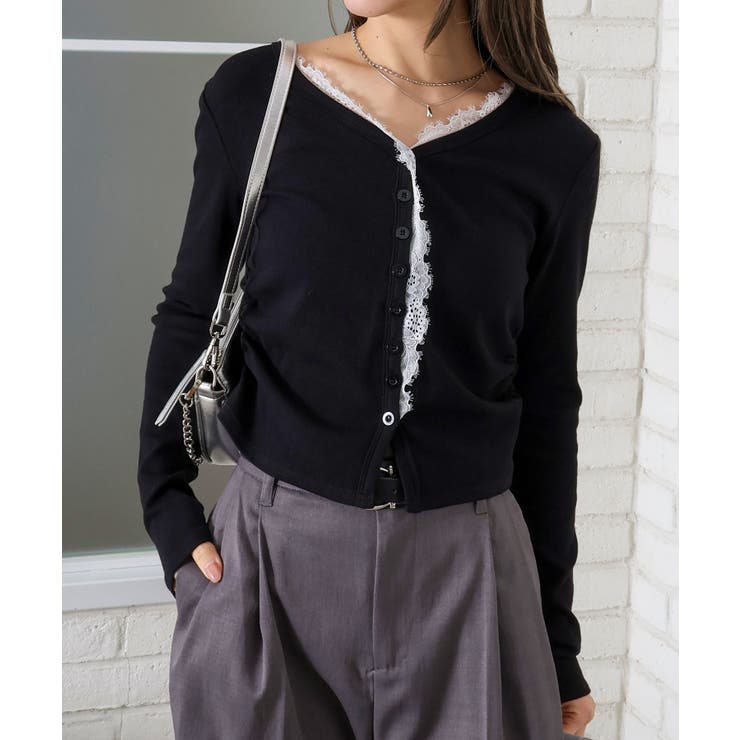 レース付フェイクカーディガン | SpRay | 詳細画像26 