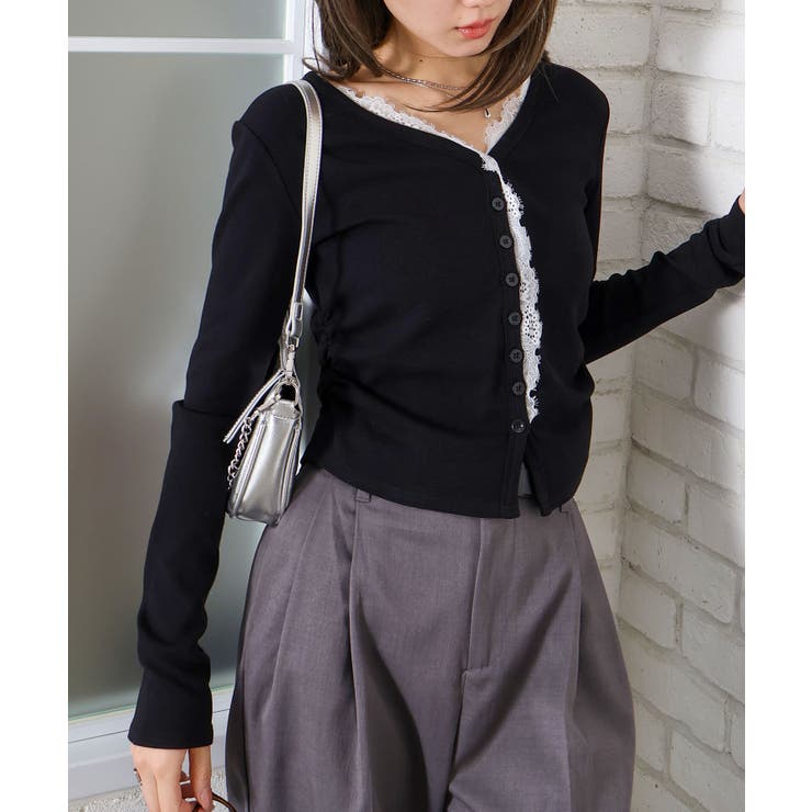 レース付フェイクカーディガン | SpRay | 詳細画像28 