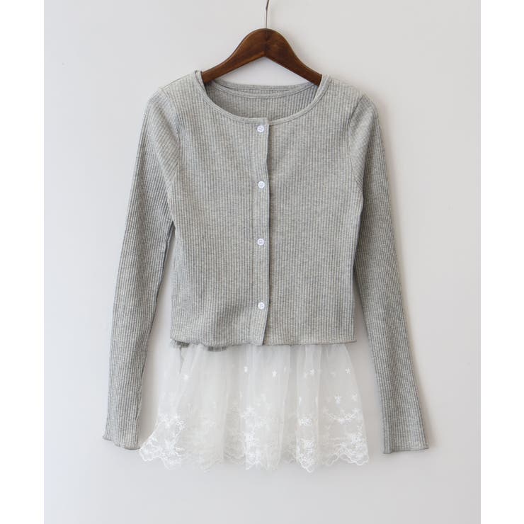 テレコチュールカーディガンセット | SpRay | 詳細画像3 